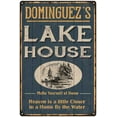 thumbnail image 1 of DOMINGUEZ'S Lake House Blue Cabin Home Decor 8 x 12 High Gloss Metal 208120038334, 1 of 1