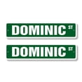 thumbnail image 1 of DOMINIC Classic Street Sign (2 Pack) Childrens Name Room Sign Road Sign | 4" X 18" Plastic Address Sign, 1 of 5