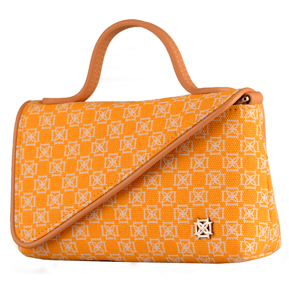 DOMINIE Crossbody Handbag /Clutch Purse Yellow Canvas With Removable Shoulder Strap Unisex Raquel