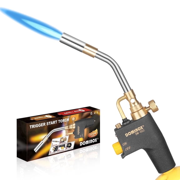 Propane Torch Head, High Intensity Torch Head Trigger Start Gas Torch, Soldering Torch for Propane, MAP and MAPP