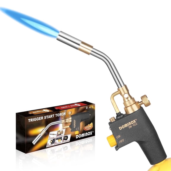 Propane Torch Head, High Intensity Torch Head Trigger Start Gas Torch, Soldering Torch for Propane, MAP and MAPP
