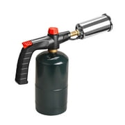 DOMINOX Powerful Propane Torch Grill & Cooking, Adjustable Campfire Starter, Torch Burner by Propane, MAPP and MAP PRO, for Searing Steak, BBQ, Soldering, Gas Tank Not Included, Silvery