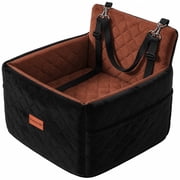 DOMIPET Dog Car Seat for Small/Medium Dogs Up to 35lbs, Elevated Cushion Memory Foam Pet Booster Seat,Travel Safety Per Car Bed with Washable Removable Cover, S
