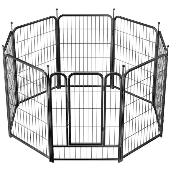 DomiPet Dog Playpen 8 Panels 40Inch Heavy Duty Dog Pen Pet Fence Playpen Indoor Outdoor