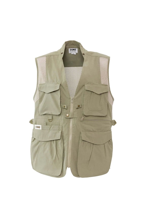 PhoTOGS Vest with 100 Percent Cotton, 12 Pockets and Padded Collar (Sand, XXL Size)