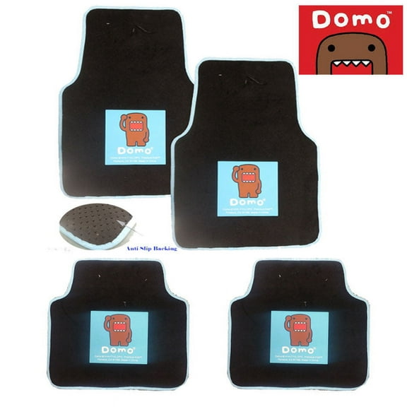 DOMO Car Front and Rear Carpet Mats Set , Pack of 4 Licensed Product Japanese Car Auto Japanese Car Auto SUV Truck