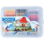 DOMS Oil Pastels, 50 Count,Scrapper and Water Color Pen Included