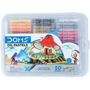 DOMS Oil Pastels, 50 Count,Scrapper and Water Color Pen Included