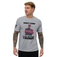 thumbnail image 1 of DON'T CARE STILL VOTING TRUMP Fitted Men T-shirt (Heather Grey, S), 1 of 4