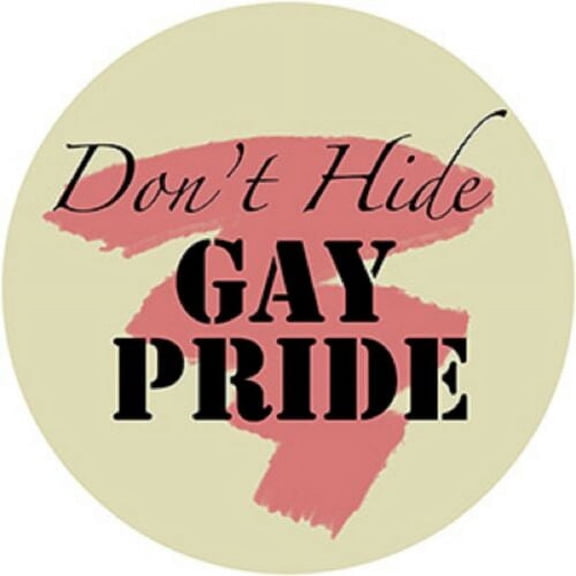 DON'T HIDE GAY PRIDE - LGBTQ Original Artwork STICKER, Extra Durable DECAL, 4" x 4"