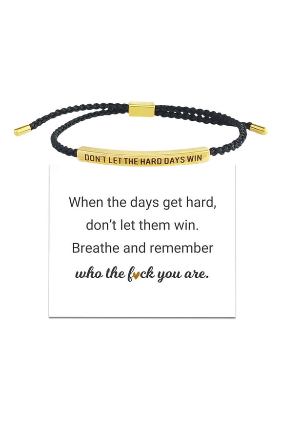 DON'T LET THE HARD DAYS WIN Motivational Tube Bracelet Gifts NEW 2024 F4H1