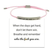 HFINGAQEX DON'T LET THE HARD DAYS WIN Motivational Tube Bracelet - U6E3