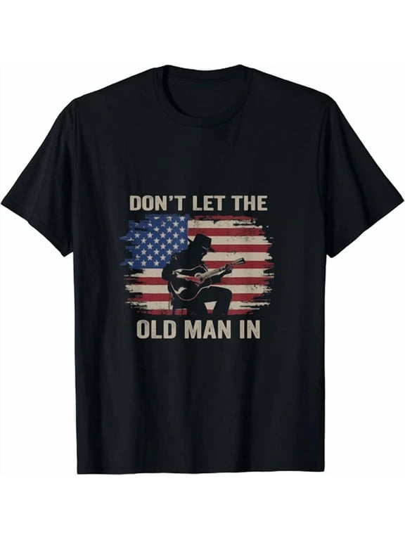 DON'T LET THE OLD MAN IN Vintage American flag T-Shirt