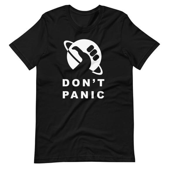 DON'T PANIC Hitchhikers Guide To The Galaxy Tee Short-Sleeve Unisex T-Shirt