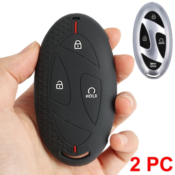 DON'T TOUCH MY KEY 2X Remote Key Fob Case Cover Keychain Shell Holder for Hyundai Elantra Tucson