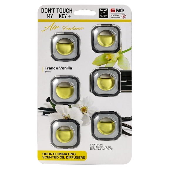 DON'T TOUCH MY KEY Vanilla 6X Outlet Aromatherapy Essential Diffuser Auto Air Vent Freshener 24ml