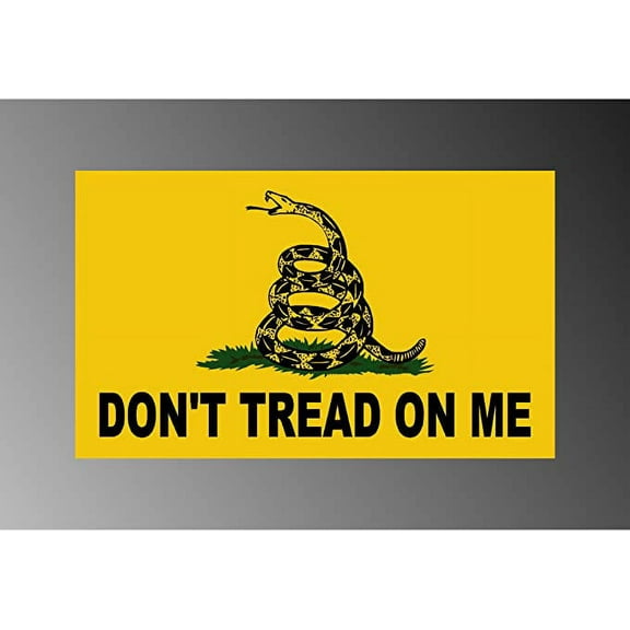 DON'T TREAD ON ME SNAKE DECAL BUMPER STICKER 4" X 6"