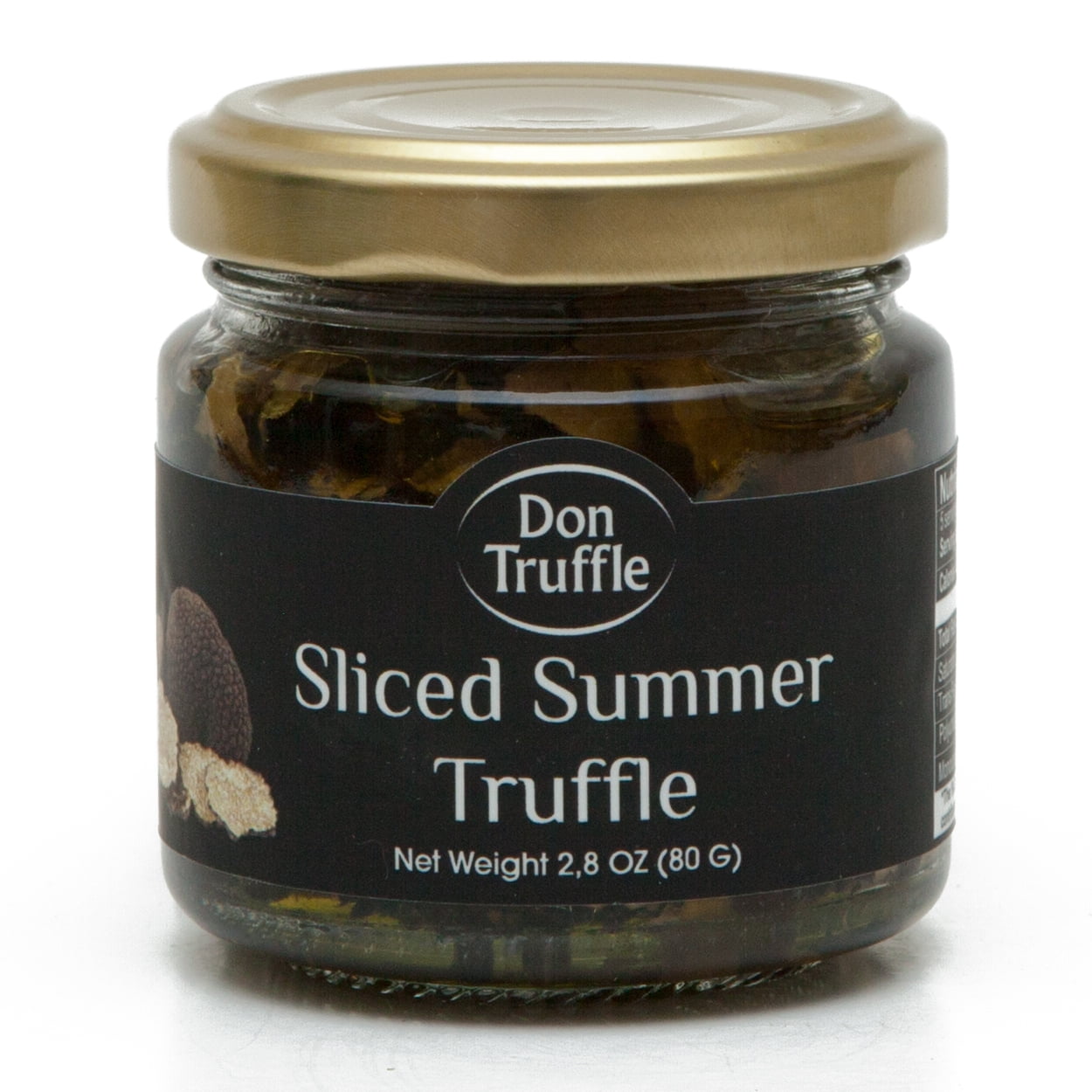 DON TRUFFLE 100% Sliced summer truffle 2,8 OZ (80g)- Multi-use. High quality. All natural, NO GMO and artificial additives.