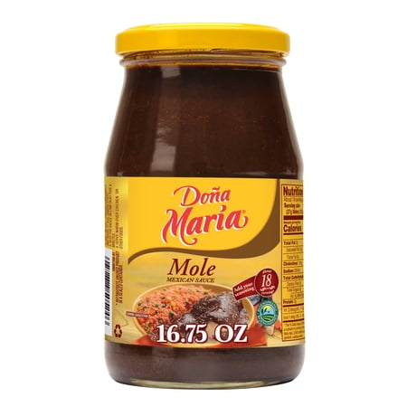 DOÑA MARIA Mole, Cooking Sauces & Marinades, Shelf Stable, 16.75 oz Glass Jar