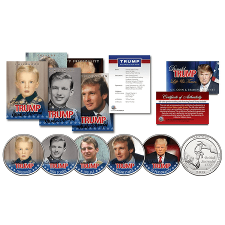DONALD TRUMP 2016 Presidential Life & Times 10 Piece Ultimate Coin & Card Set