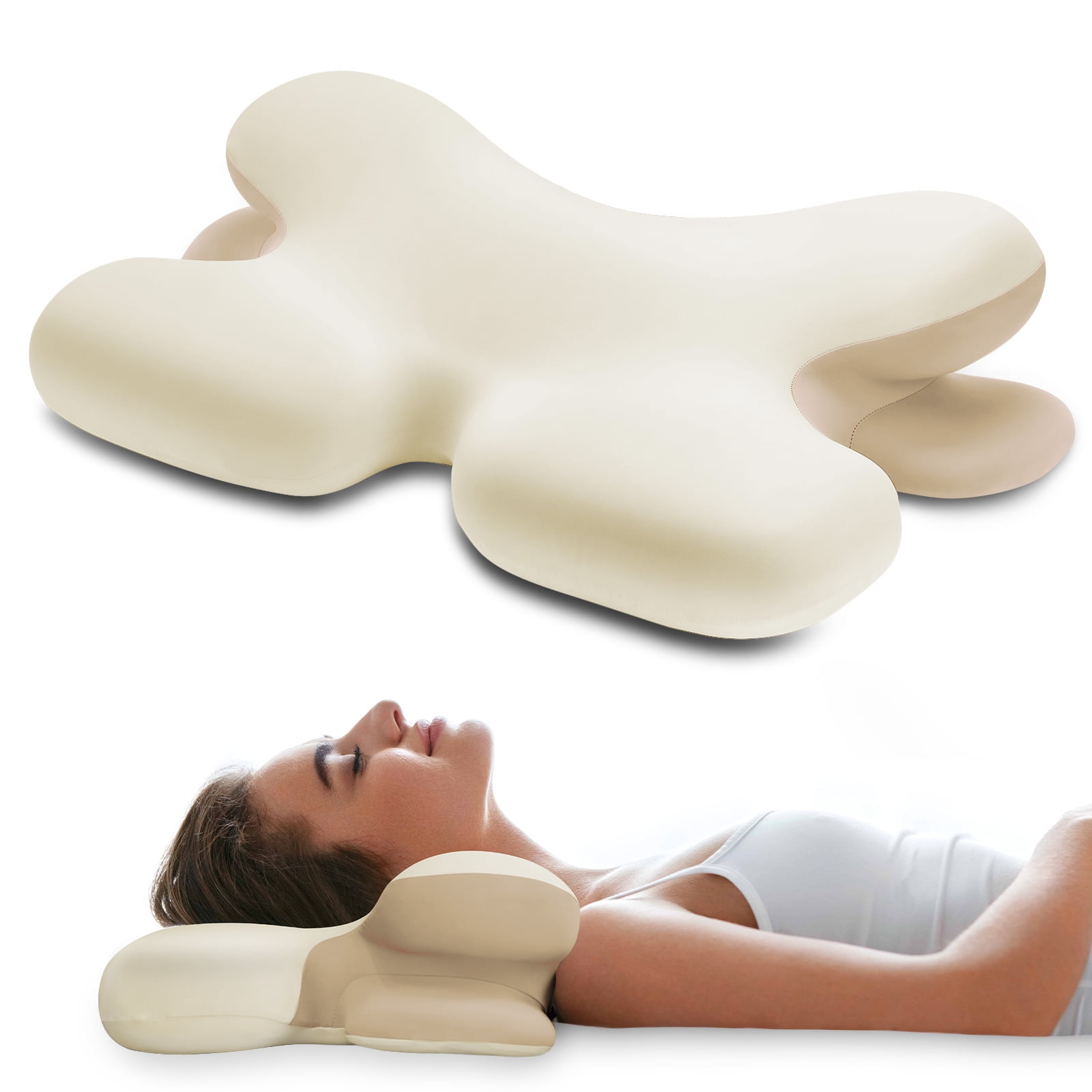 DONAMA Cervical Neck Pillow for Neckn Pain,Ergonomic Contour Pillows