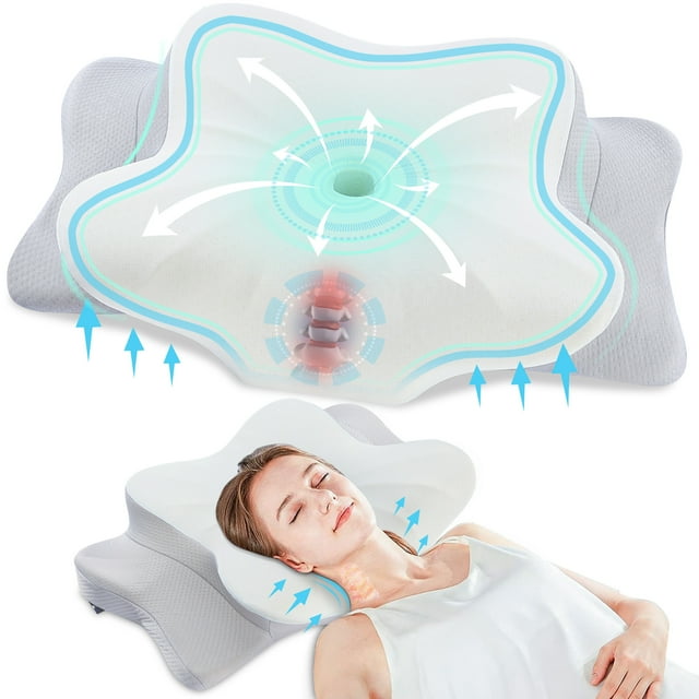 DONAMA Cervical Pillow for Neck Pain Relief,Contour Memory Foam Pillow