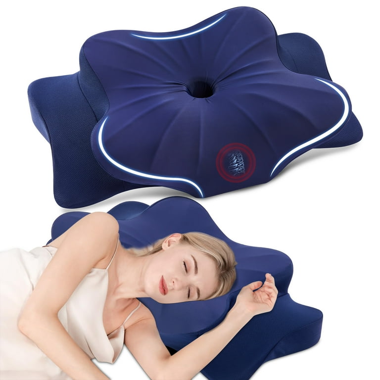 DONAMA Cervical Pillow for Neck Pain Relief Contour Memory Foam Pillow Ergonomic Orthopedic Neck Support Pillow for Side Back and Stomach Sleepers