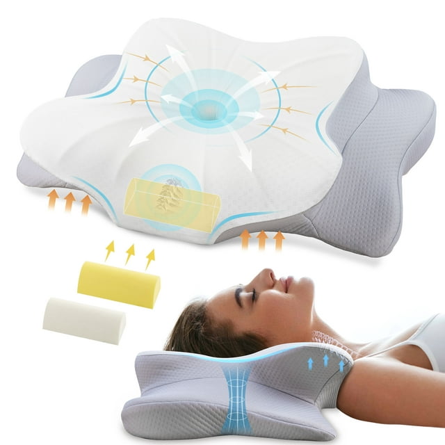 DONAMA Cervical Pillow for Neck and Shoulder Pain, Ergonomic Contoured
