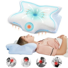 DONAMA Cervical Pillow for Neck Pain Relief,Memory Foam Pillow,Ergonomic  Orthopedic Neck Support Pillow for Side Back and Stomach Sleepers with  Breathable Pillowcase Queen Size 24.8x14.9x5.5 White 