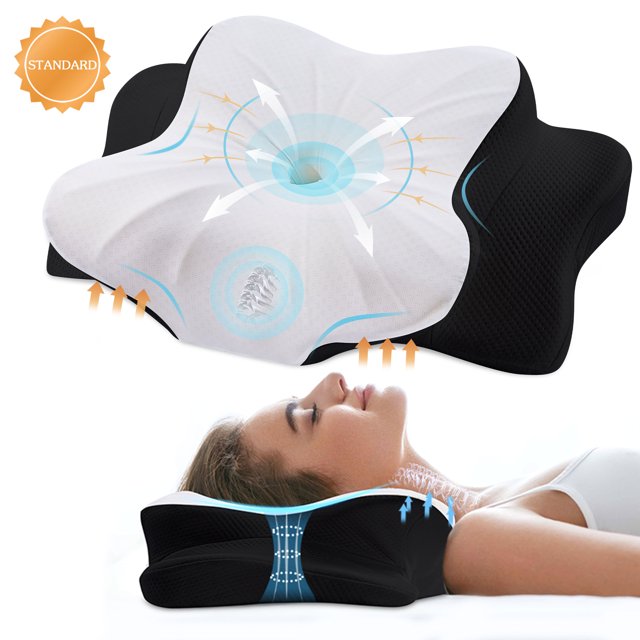 DONAMA Orthopedic Pillow for Neck Pain Relief,Cervical Travel Pillow