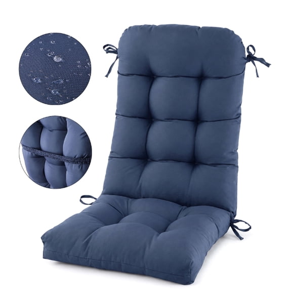 DONAMA Outdoor Rocking Chair Seat and Back Cushion - Waterproof - Navy Blue