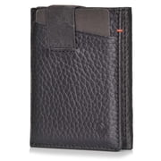DONBOLSO 2 I Slim Wallet without Coin Pocket I Grained Nappa Black