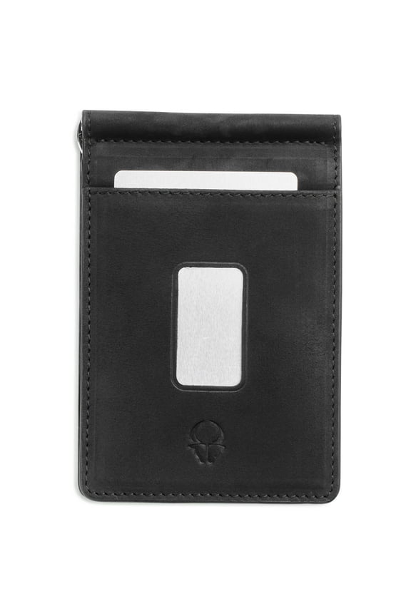 Slim Leather Wallet - Minimalist Bifold Wallet for Men - RFID Blocking Protection Money & Card Holder - Durable & Functional Front Pocket Wallet - Best Present for Father's Day & Birthday