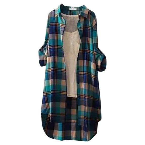 DONDPO Casual Shirts for Women Women's Artistic Retro Cotton Linen Shirt Solid Color Short Sleeved Doll Neck Loose Casual T Shirt Top Lightweight Summer Cardigan Long Jackets for Women Blue Clearance!