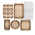 thumbnail image 1 of Donepart 6-Piece Non-Stick Bakeware Sets Including Rack, Cookie Sheet, Cake Pans, Loaf Pan, Muffin Pan, Pizza Pan, 1 of 9