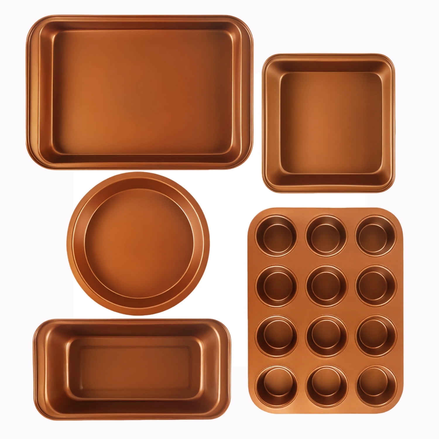 Donepart 5-Piece Baking Pans Set, Non-Stick Steel Bakeware Set ...
