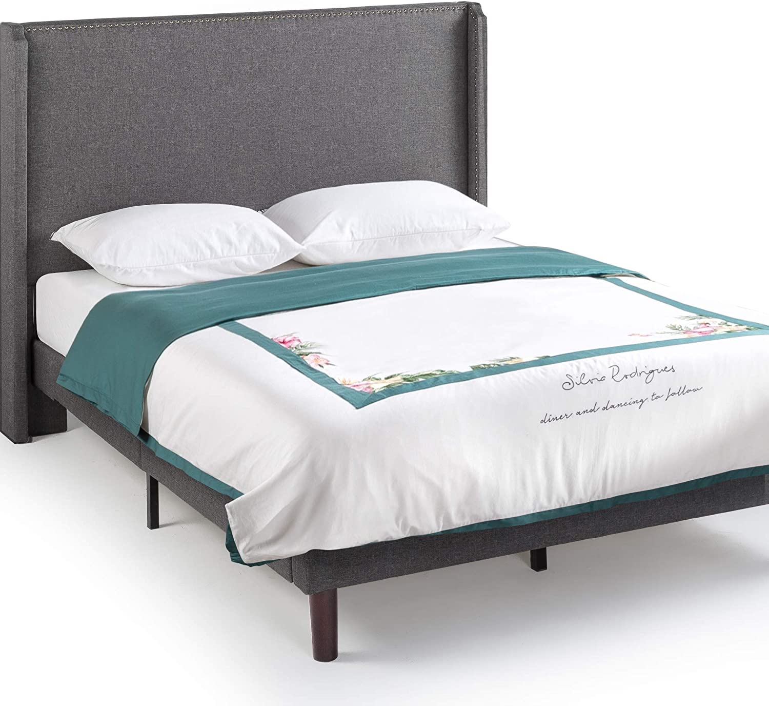 DONFU Marcus Upholstered Platform Bed Frame / Mattress Foundation