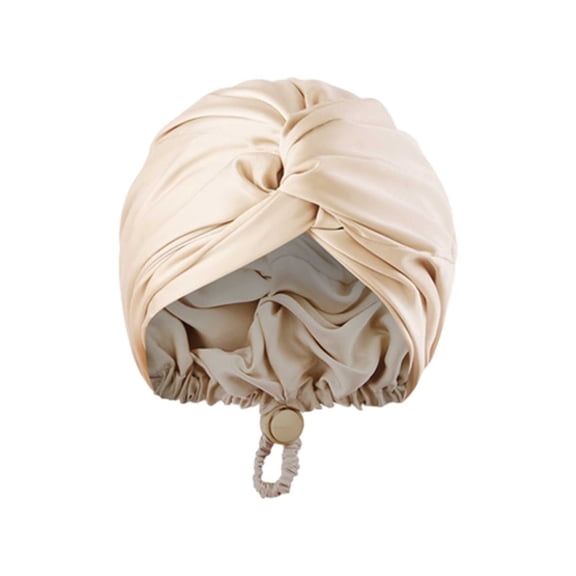 DONGGWTS 1PC Adjustable Silk Satin Hair Bonnet For Sleeping Double Layer Hair Wrap Sleep Cap Turban For Women Men Curly Straight Hair Long Large Braid Unisex Dry Hair Products for Natural Hair Deep