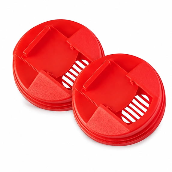 DONGHEHH Clearance 2-Pack Beverage Can Lid Covers, Reusable 5.8 cm Soda Can Sealing Lids for Soft Drink, Beer and Sparkling Water Cans, Portable Spill-Resistant Can Caps, Red