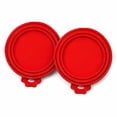 thumbnail image 1 of DONGHEHH Clearance 2-Pack Silicone Pet Food Can Lids, Reusable Airtight Can Covers for Cat and Dog Food, Flexible Can Toppers for Wet Food Storage, Red, 1 of 2