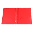 thumbnail image 1 of DONGHEHH Plastic Pocket Folders with Prongs, 2 Pocket File Folder, Fastener, Letter Size, Red, 1 of 4
