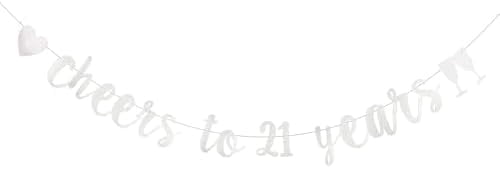 Black 'Cheers To 26 Years' Glitter Banner - Pre-Strung Party Decoration For 26th Birthday & Anniversary