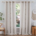 thumbnail image 1 of DONGPAI 2 Panels Bohemian Stripe Curtains, 52 x 96 Inch Geometric Print Grommet Indoor Outdoor Curtains Light Blocking for Living Room Bedroom Porch, 1 of 7