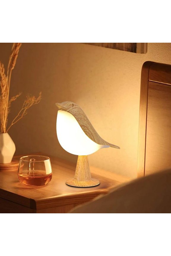 Bird Lamp Rechargeable Cordless Table Lamp Stepless Dimmable, 3 Color Modes Small Bird Night Light for Bedroom, Nursery, Reading, Office Decor, Ideal Gift