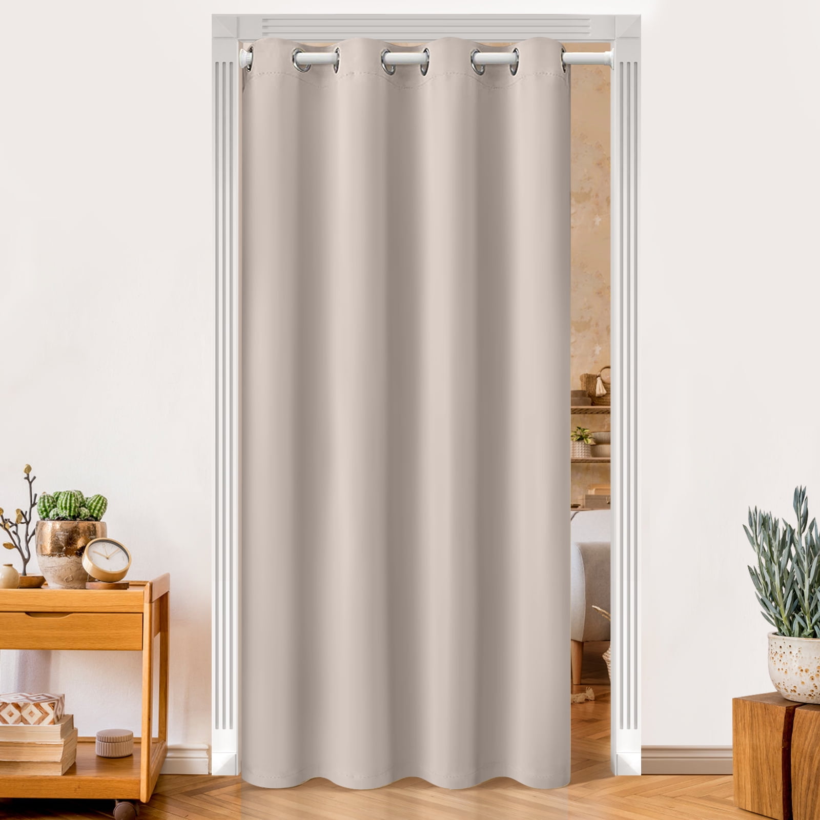 "DONGPAI Blackout Door Curtain, Thermal Insulated, Room Divider, Closet, 34"" x 80"", Beige ...