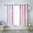 thumbnail image 1 of DONGPAI Blackout Stars Curtains for Kids Girls Bedroom Double Layers Star Cut Out Rainbow Curtains Home Window Decoration Curtain, 51" x 84", 1 Panel, 1 of 9