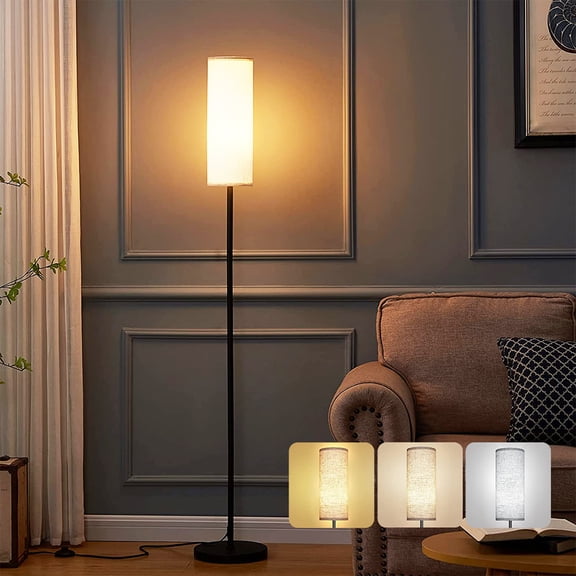 DONGPAI Floor Lamp Modern Tall Standing Lamps with Lampshade and Foot Switch 9W E26 Bulb Included 68in Minimalist Tall Floor Lamp for Office Bedroom