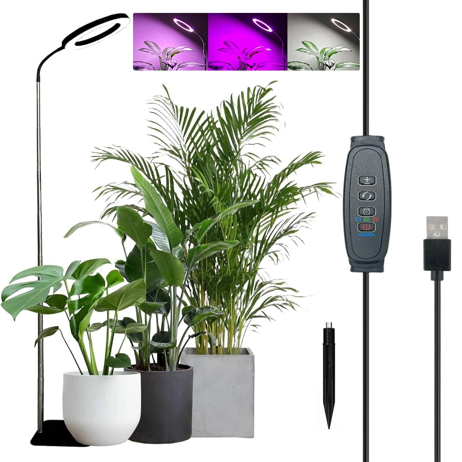 DONGPAI Grow Lights for Indoor Plants, Full Spectrum LED Floor Plant ...