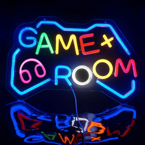 DONGPAI LED Game Neon Sign Light Dimmable Game Room Neon Signs for Wall Decor with ON/OFF Switch Bedroom Game Zone Party Bar Club