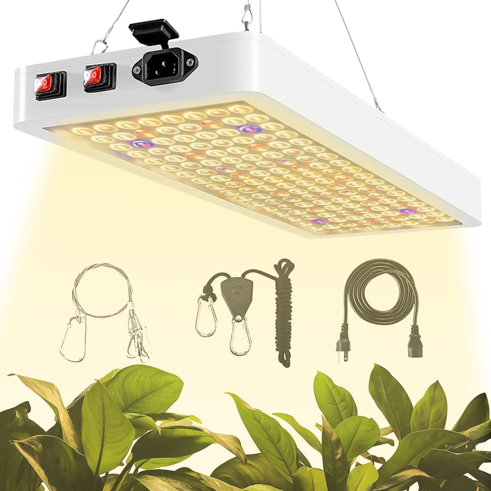 DONGPAI LED Plant Grow Lights, 192-288LEDs Hydroponic Sunlight Full Spectrum Plant Panel IR UV For Indoor Vegetable Greenhouse And Flower Bloom Plant Grow Light with Adjustable Rope Hanger Chain